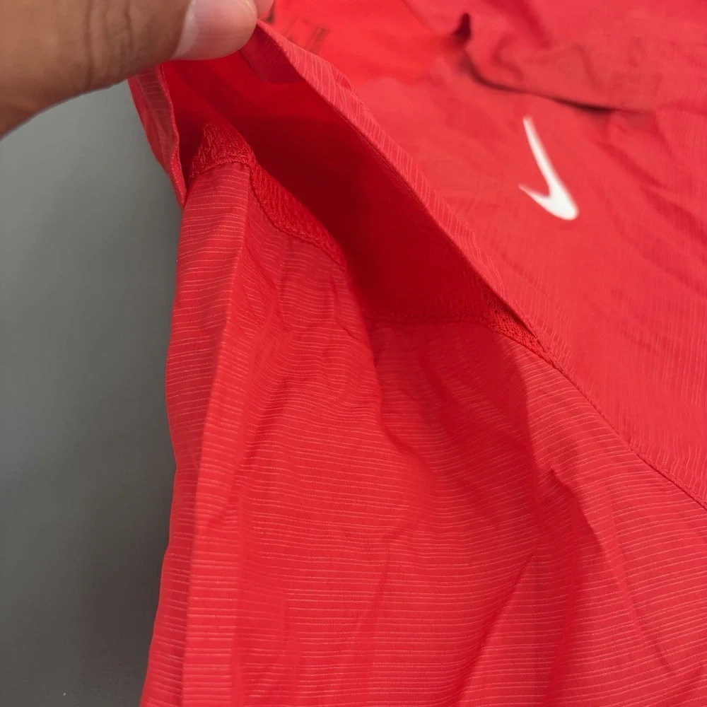 Nike Baseball Wind Shirt Mens M Pullover Long Sleeve Red Gray Jacket Embroidered